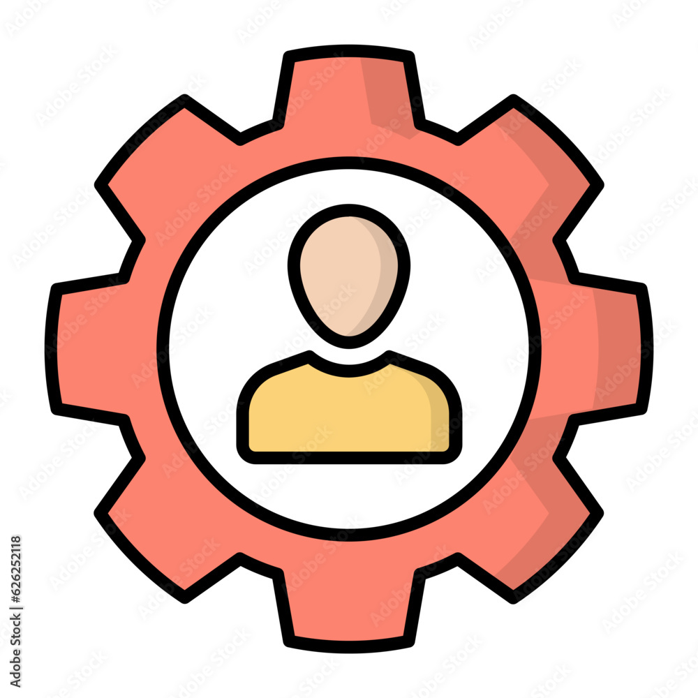 Personal Development Line Color Icon