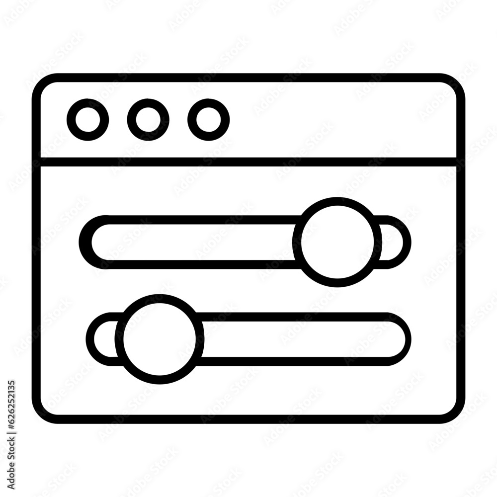 Obraz premium Settings Line Icon