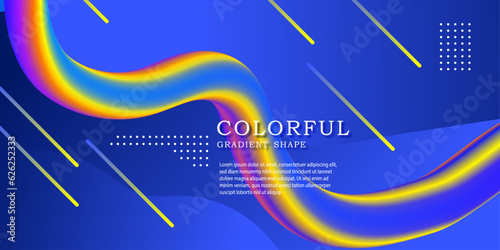 GRADIENT SHAPE, WEB BANNER DESIGN, VECTOR ART