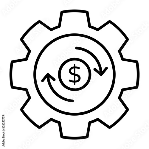 Money Mangement Line Icon