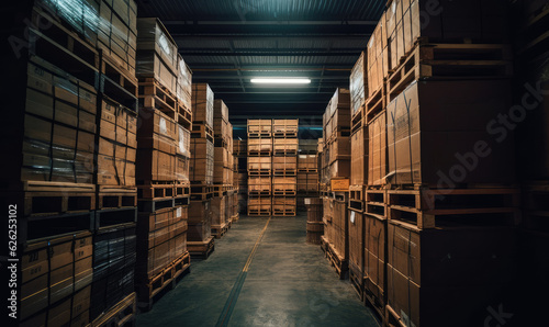 A small warehouse filled with goods