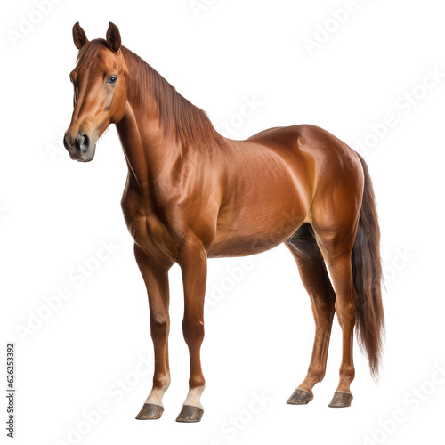 horse looking isolated on white © Tidarat