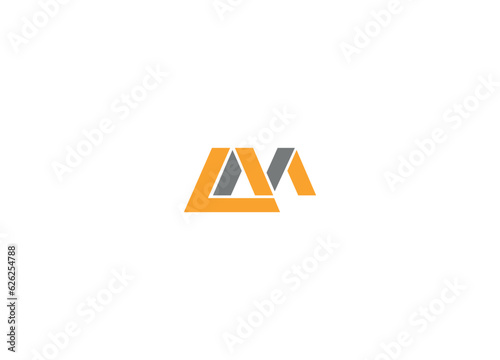lm initial modern creative logo design vector icon template