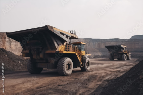 Large mine truck at work