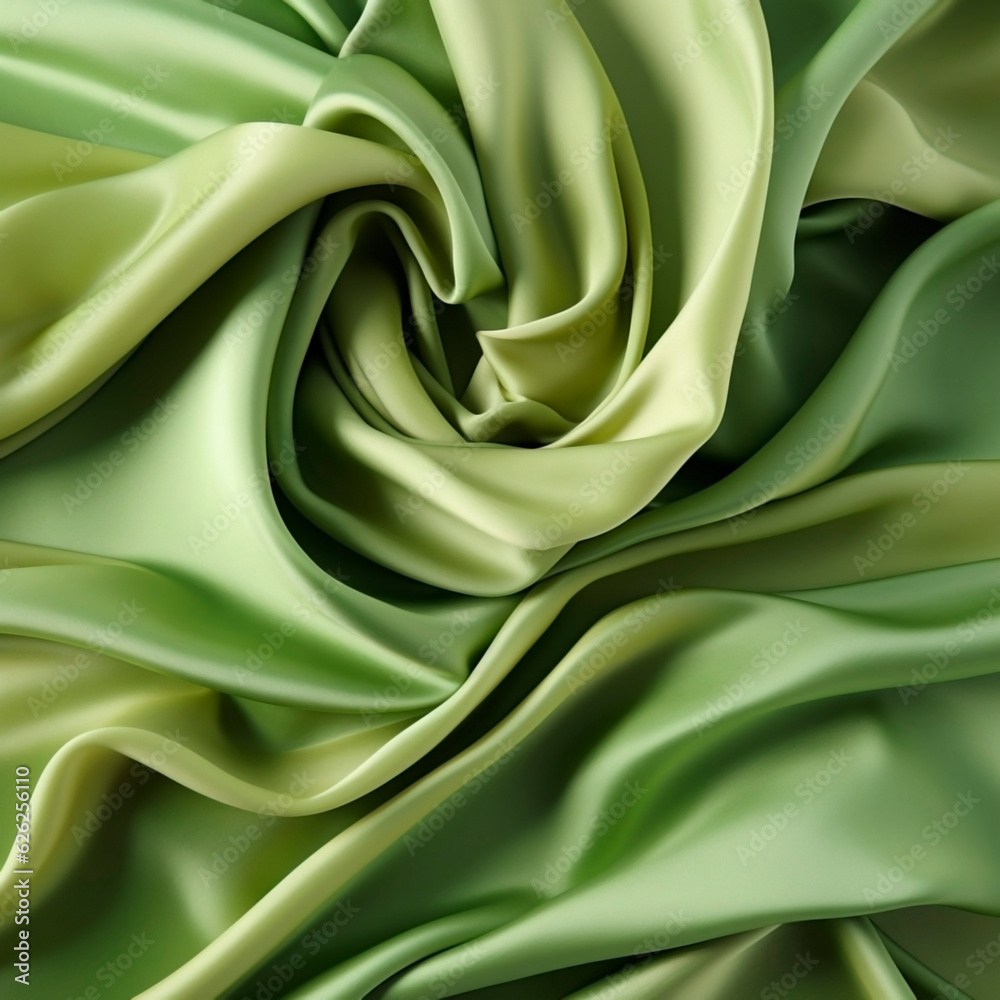 Green silk and satin fabric, green silk background, background, desktop