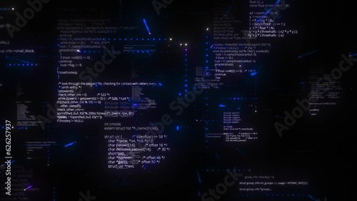 Computer hacker blue code strings drag and drop overlay or background