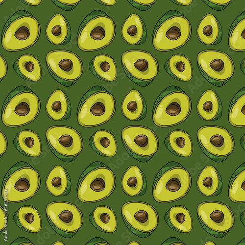 Avocado Seamless Repeat Pattern (ID: 626259399)