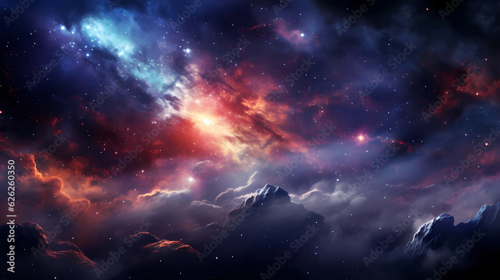 colorful background swirling nebula
