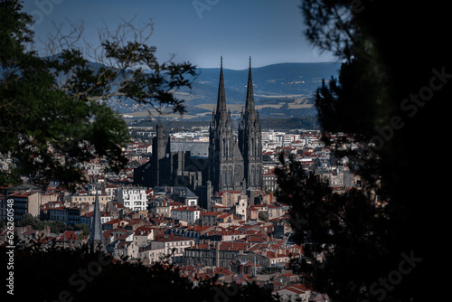 Clermont Ferrand Cathedral on a sunny day