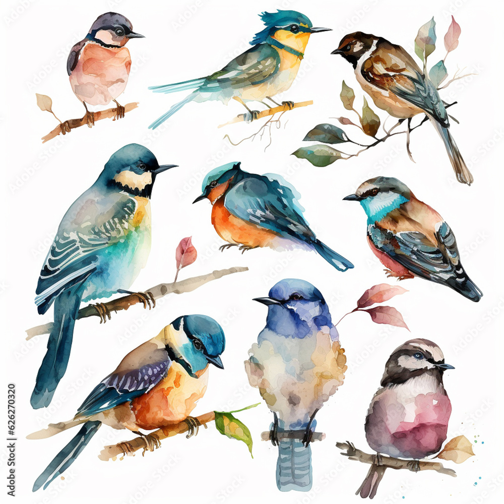 Fototapeta premium collection of birds