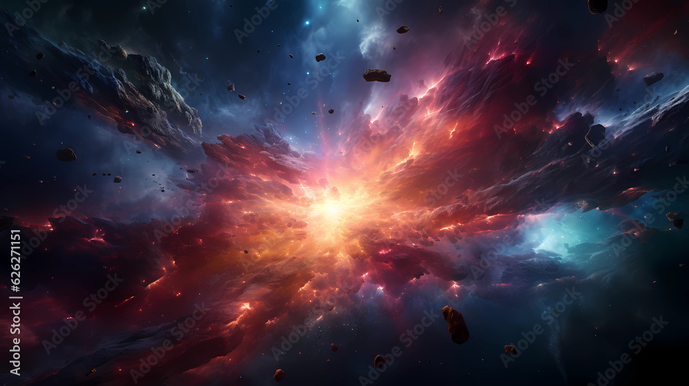 colorful background swirling nebula