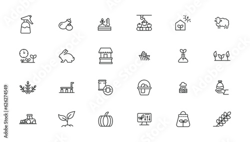 Agriculture icon set