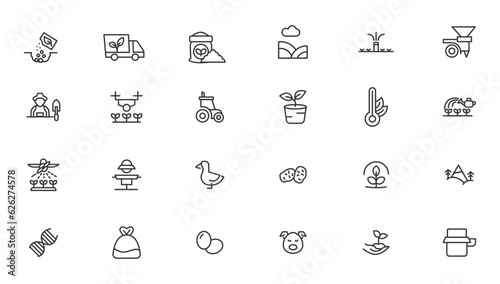 Agriculture icon set. Cultivation icon set