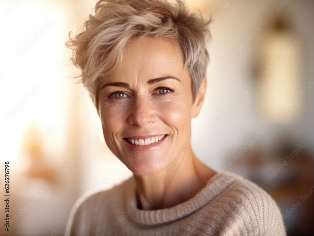 Beautiful middle-aged women smile. Beautiful middle-aged women smile.