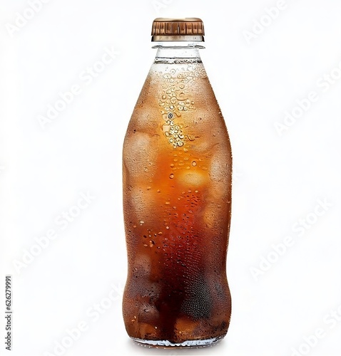 glass bottle with iced chinotto photo