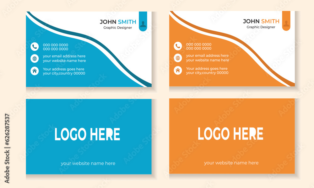 Simple Business Card template design .