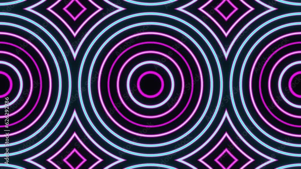 Pink and Cyan Abstract Curly Pattern Background VJ Loop Animation in 4K