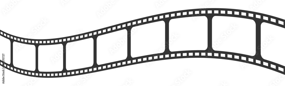 Film strip background. Retro photo, cinema or movie frames 35 mm. Vector isolated - obrazy, fototapety, plakaty 
