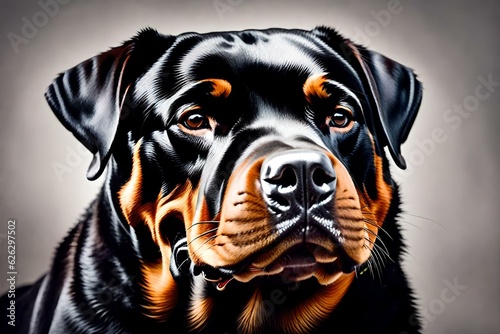 portrait of Rottweiler generated by AI tool