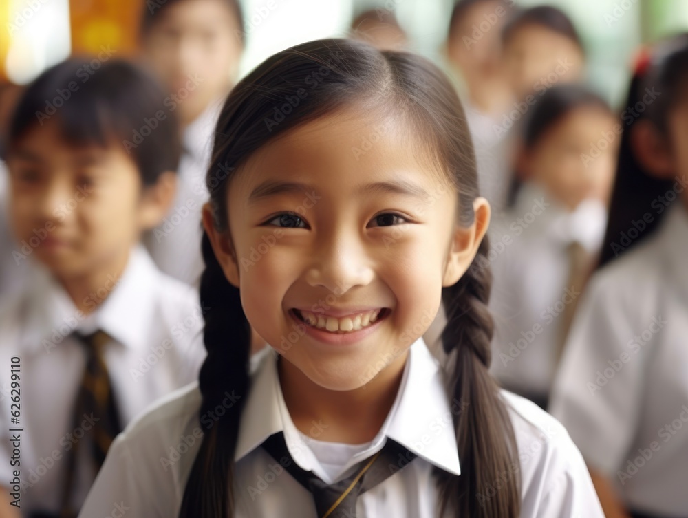 Asian Girls' Education. Happy beautiful Asian Girl is smilling. Asian Girls' Education. Happy beautiful Asian Girl is smilling.