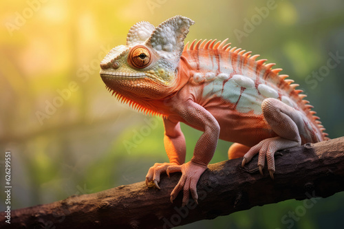 Madagascar chameleon on a tree