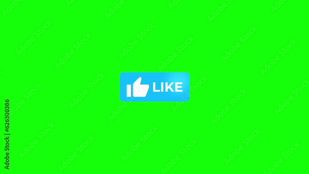 Like Button 4k Resolution on Green Screen Like Button 4k Resolution on Green Screen