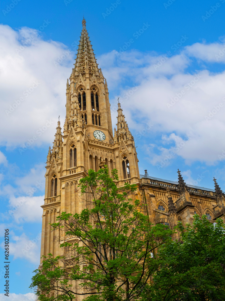 Impressive Church of San Ignacio de Loyola in San Sebastian, Spain.