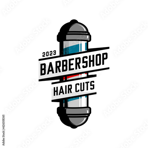 barbershop logo vector on white background