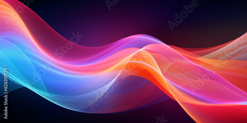 abstract futuristic background with rainbow glowing neon moving high speed wave lines and bokeh lights wallpaper - created with AI 