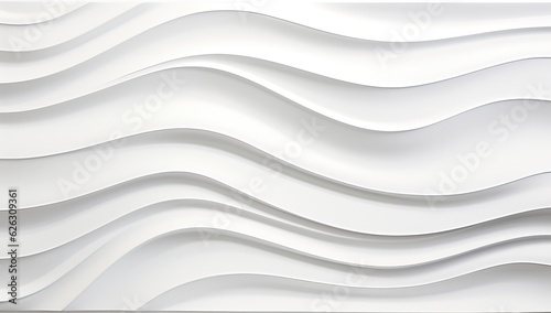 White gradient wavy shapes abstract background smooth waves modern shaped canvas style of curves forms, design 3d illustration Generative AI