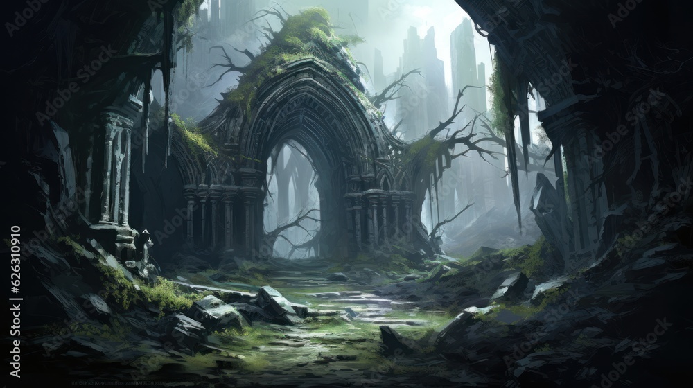 Fototapeta premium Fantasy Ruins Artwork