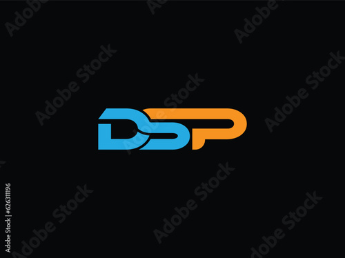 dsp modern minimal creative businees text design vector icon. letter mark dps logo photo