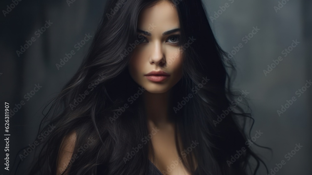 Beautiful model woman with long hairstyle. Care and beauty hair products Beautiful model woman with long hairstyle. Care and beauty hair products