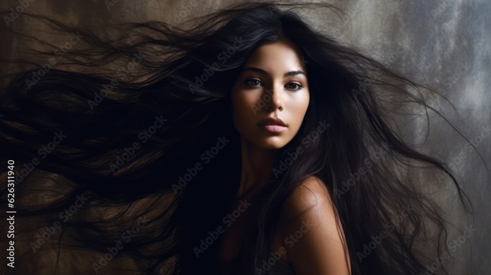 Beautiful model woman with long hairstyle. Care and beauty hair products Beautiful model woman with long hairstyle. Care and beauty hair products