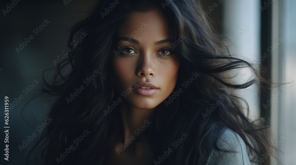 Beautiful model woman with long hairstyle. Care and beauty hair products Beautiful model woman with long hairstyle. Care and beauty hair products