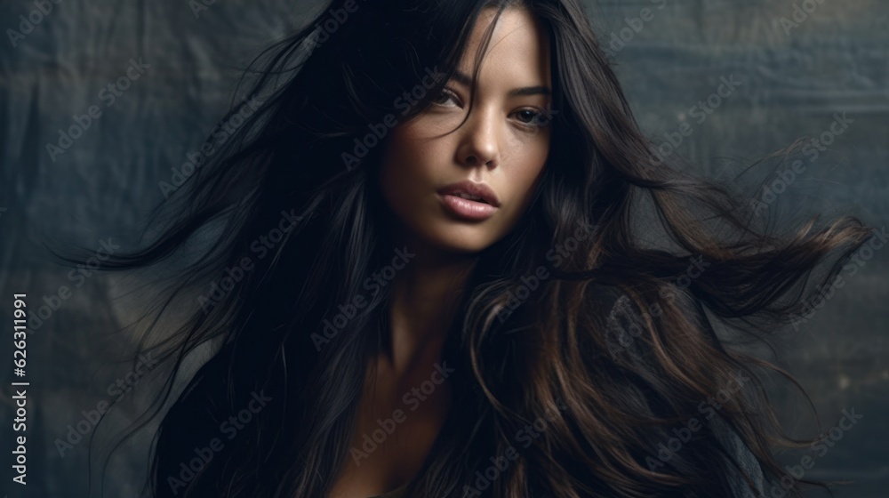 Beautiful model woman with long hairstyle. Care and beauty hair products Beautiful model woman with long hairstyle. Care and beauty hair products