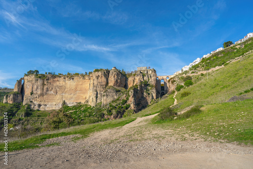 Ronda Cliff with El Tajo Gorge and Puente Nuevo Bridge - Ronda  Andalusia  Spain