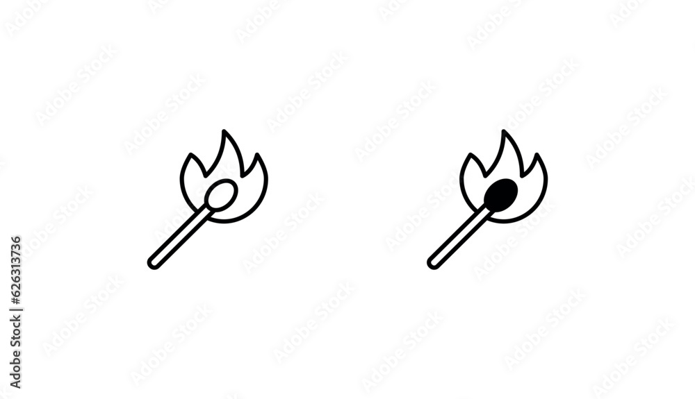 matchstick icon design with white background stock illustration matchstick icon design with white background stock illustration