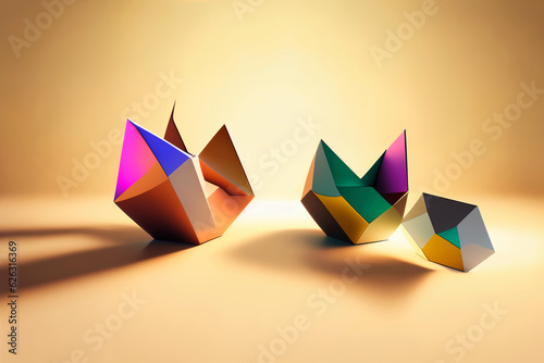 The abstract 3d design elements