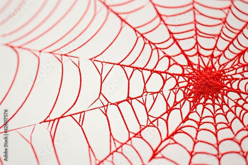 Wallpaper Mural Close-up of a red spider web on a white background. Torontodigital.ca