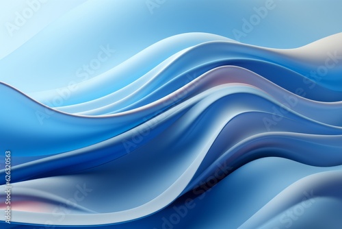 stylish soft blue curve lines abstract background, Generative AI