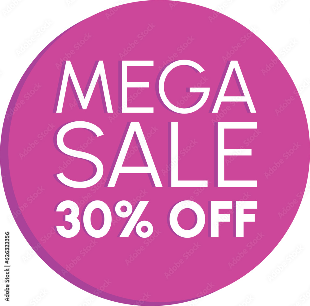 Fototapeta premium Circle pink mega sale offer