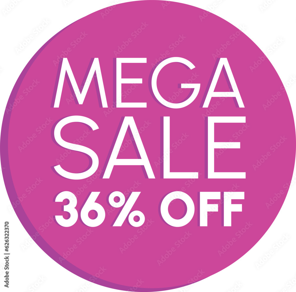 Fototapeta premium Circle pink mega sale offer