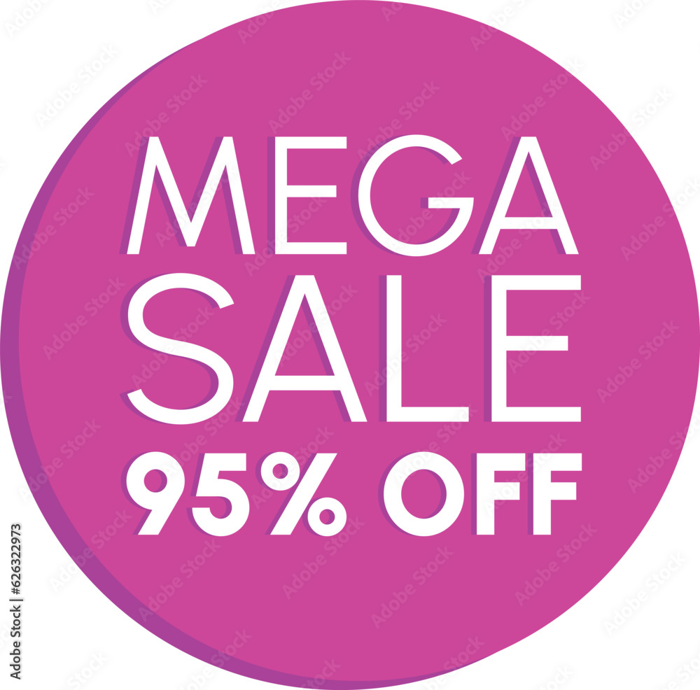 Fototapeta premium Circle pink mega sale offer