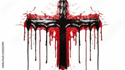 cross in blood.