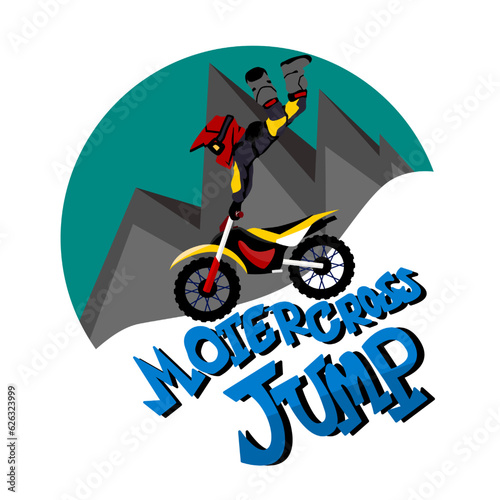 Motor cross design .motorcycle extreme  for kids clothing, printing, fabric ,cover.motorcycle extreme dirty seamless pattern.motorcycle extreme on dark background.Motor cross logo