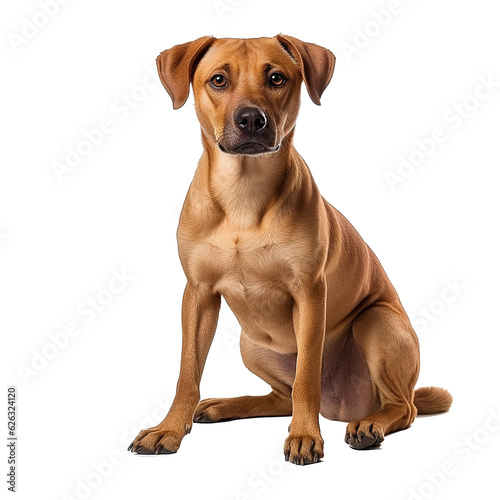 Mixed breed dog of brown-fawn color