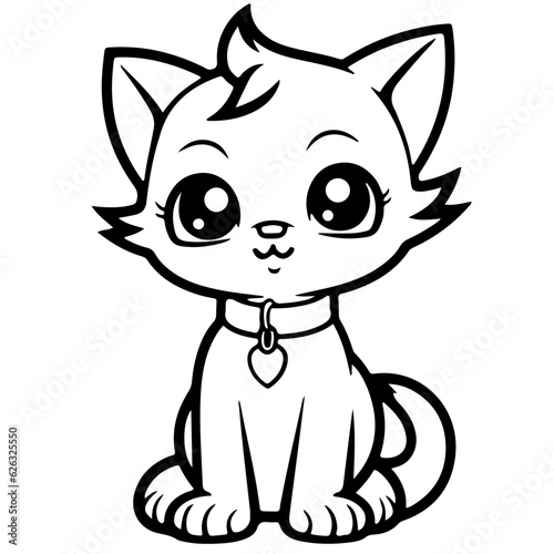 Cute cat, Vector, Illustration