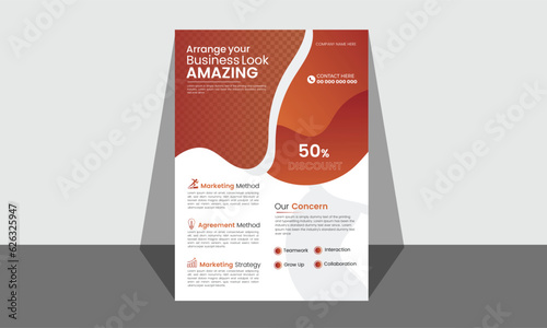 New stylish free vector colorful corporate business flyer.
