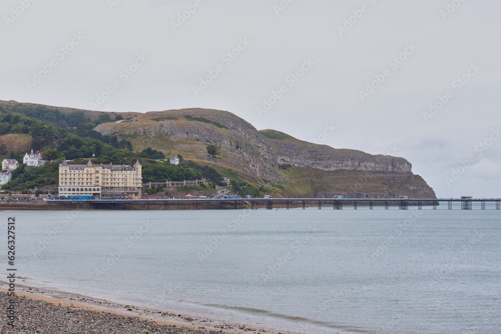 view of the city and beach in Llandudno